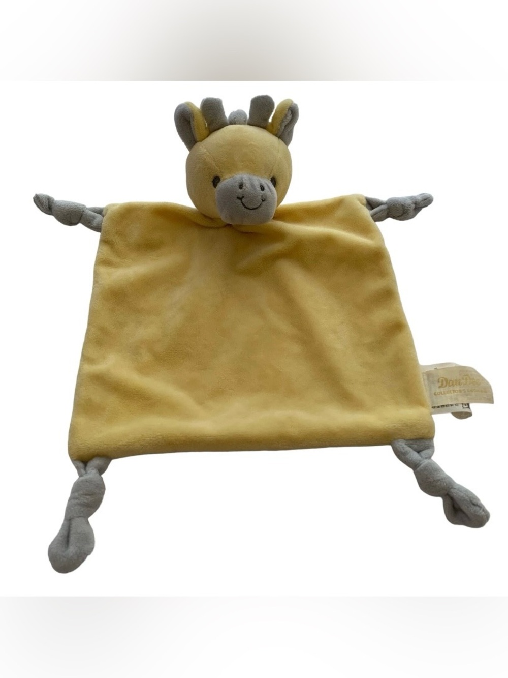 Share Dan Dee Giraffe Rattle Security Blanket Baby Lovey Yellow 8" x 9" Stuffed
